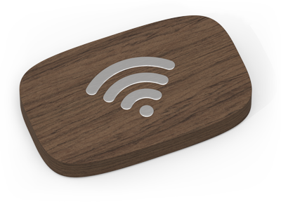 Wifi Porter Walnut/Stainless Steel