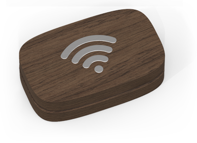 Wifi Porter Walnut/Stainless Steel 2-Pack