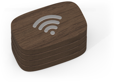 Wifi Porter Walnut/Stainless Steel 4-Pack